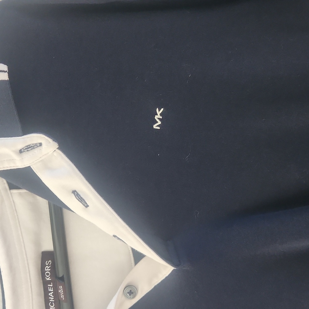 Michael Kors Dark Blue Polo with White Trim - Picture 4 of 6